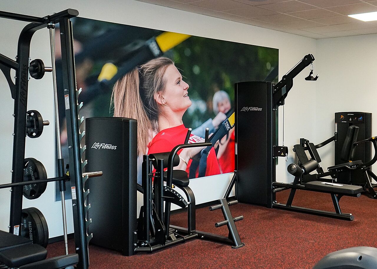Der Mitarbeiter-Fitnessraum im Pappert Backhaus in Eichenzell / Rönshausen