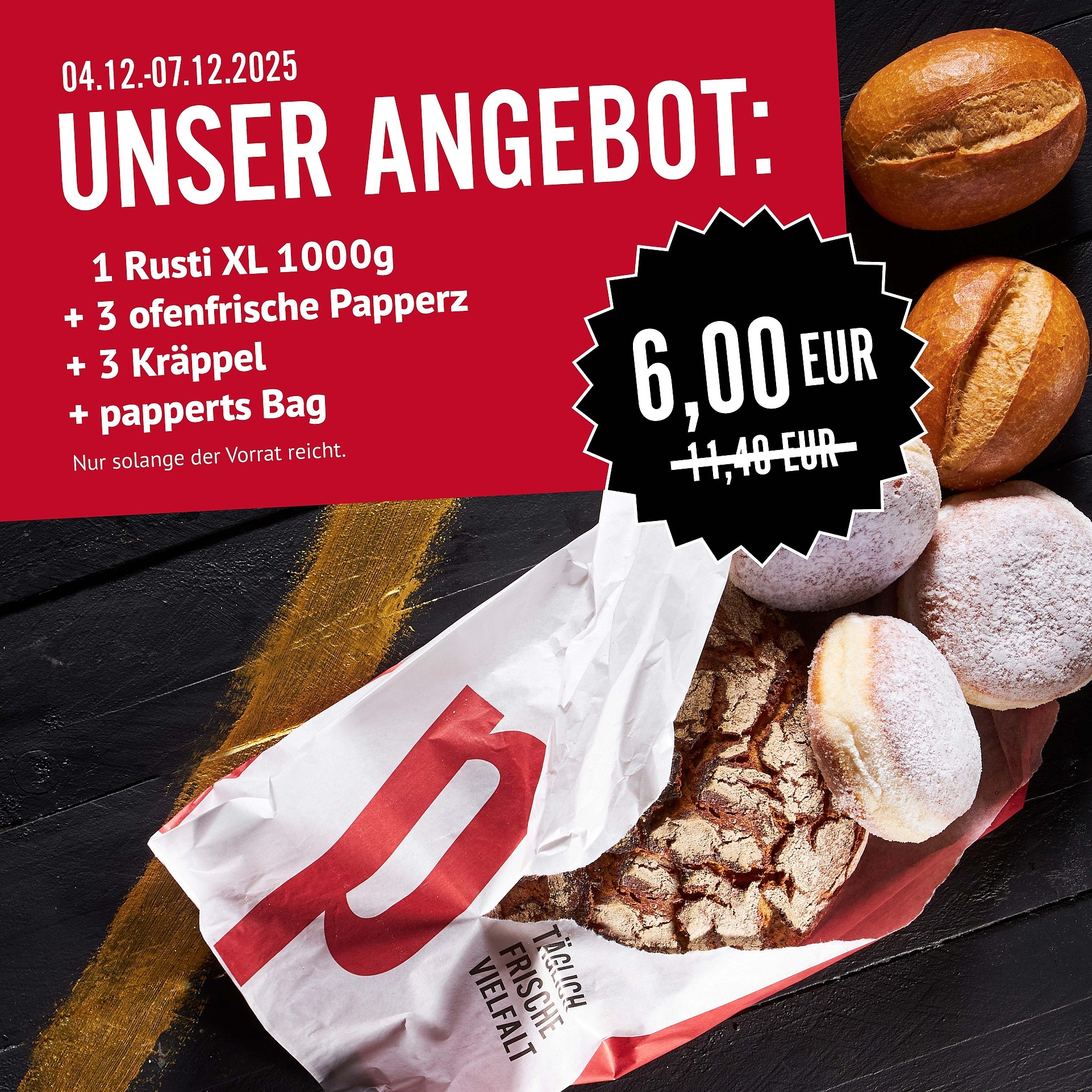 Ein Neueröffnungsangebot der Bäckerei Pappert zur Neueröffnung eines Fachgeschäfts in Melsungen.