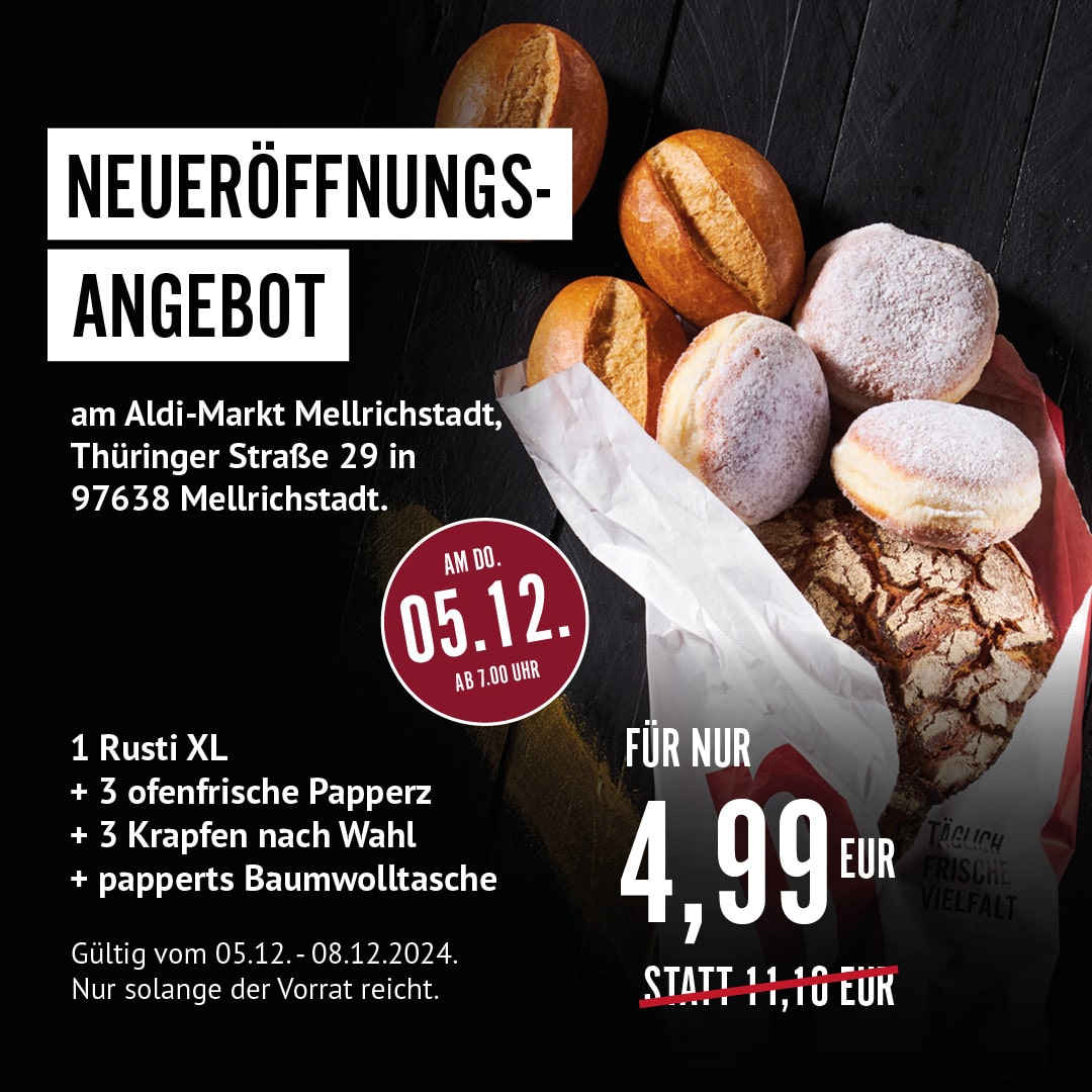 Bäckerei Pappert eröffnet Fachgeschäft in Mellrichstadt Bäckerei Pappert eröffnet Fachgeschäft in Mellrichstadt.